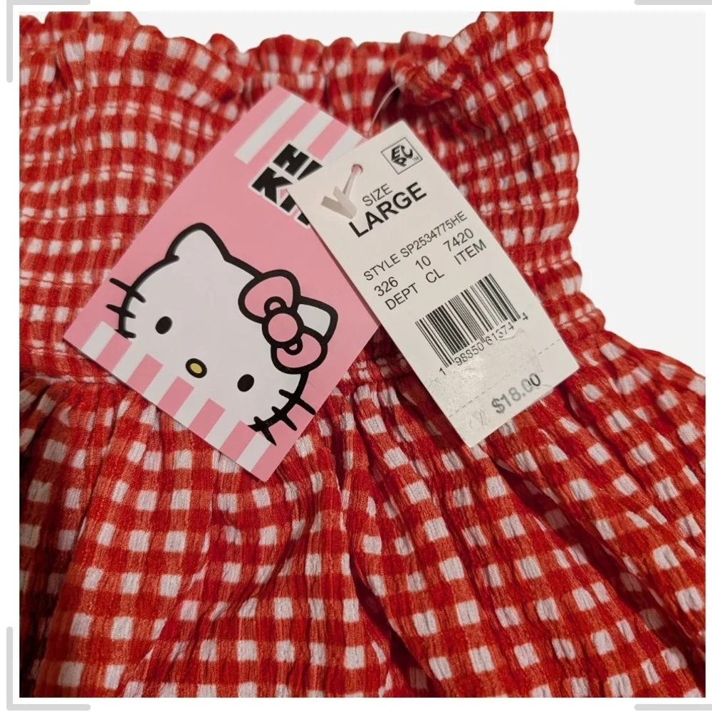 Hello Kitty Red Checkered Skirt